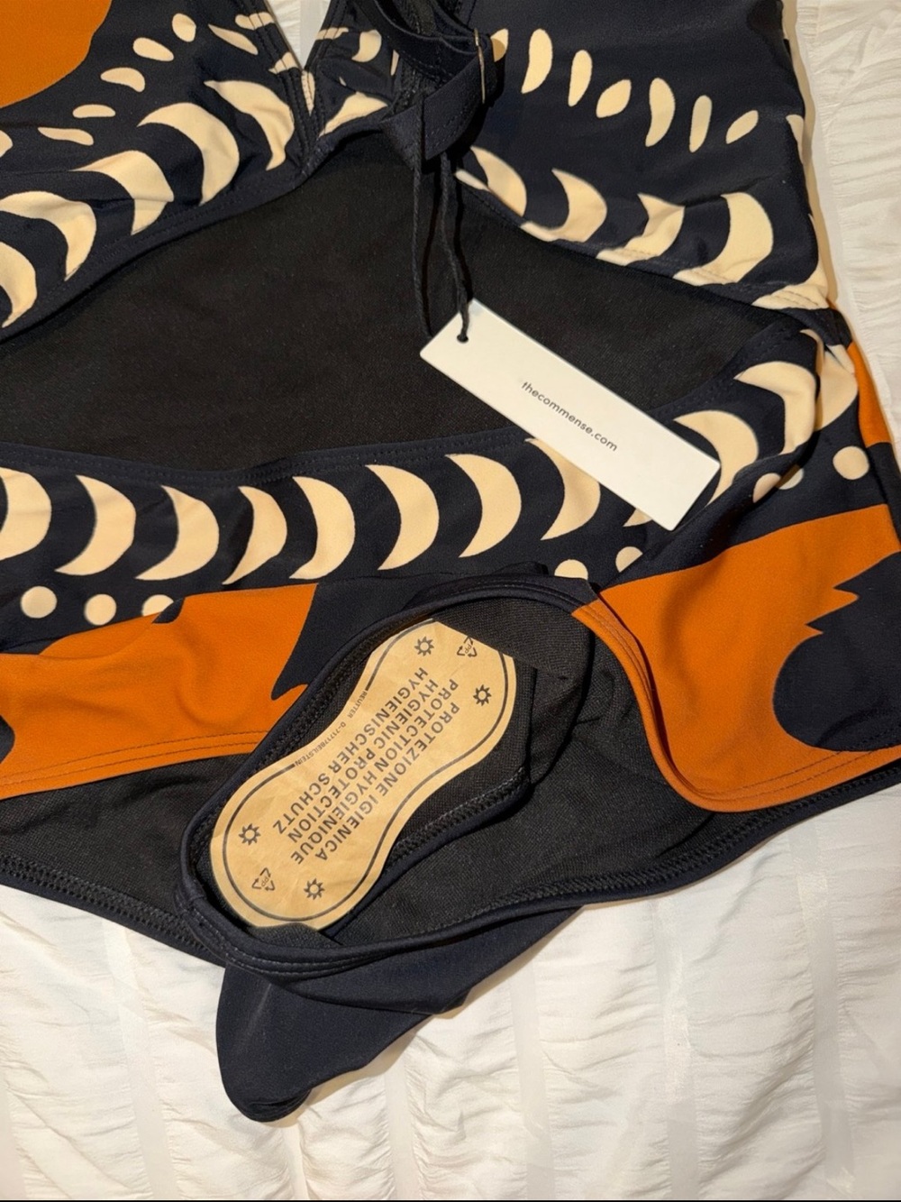 Commense Black and Orange Cutout One-Piece Swimsuit - Picture 4 of 4